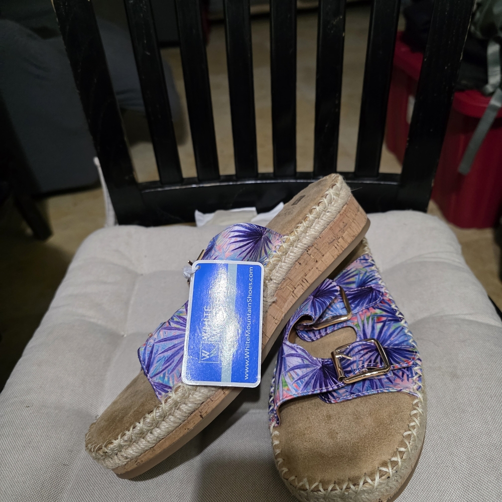 White Mountain Vibrant Multicolor Sandals New Size 9.5 - Picture 5 of 8